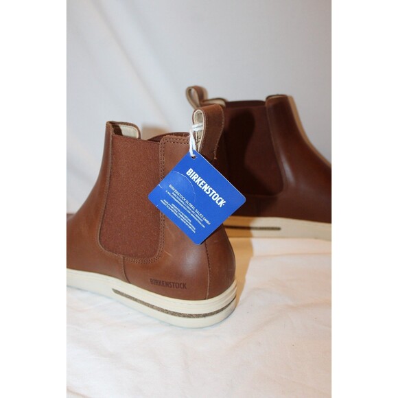 Birkenstock Men\'s Bend Leather Chelsea Cognac Boots EU 42 US 9-9.5 Reg NEW main image 5